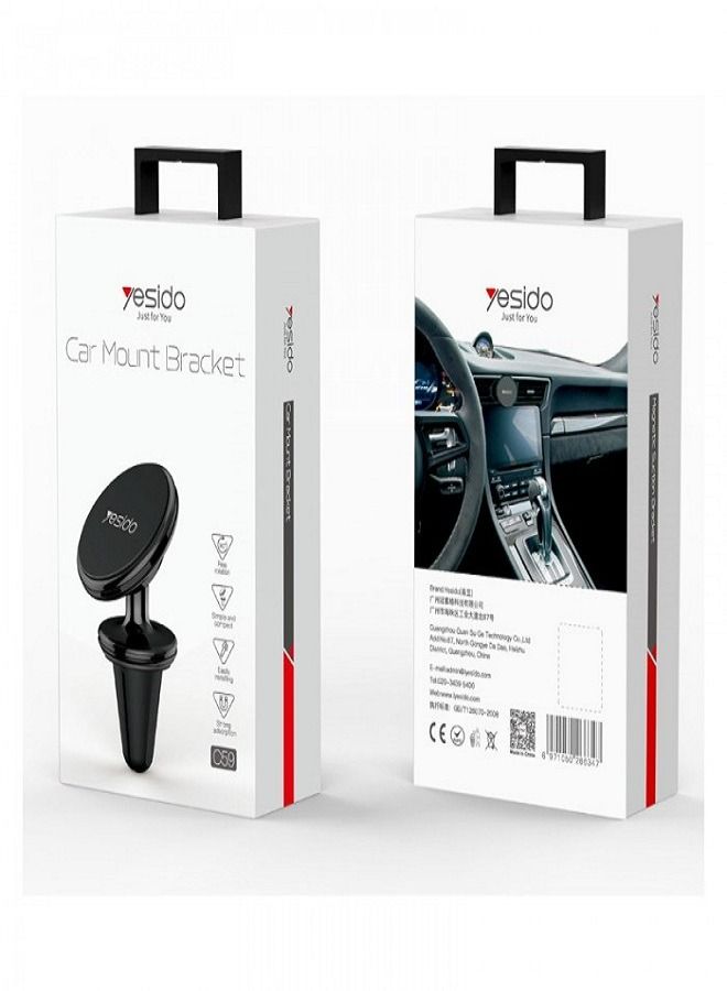 YESIDO C59 MINI AIR VENT SILICONE MAGNETIC CAR MOUNT PHONE HOLDER - Image 2