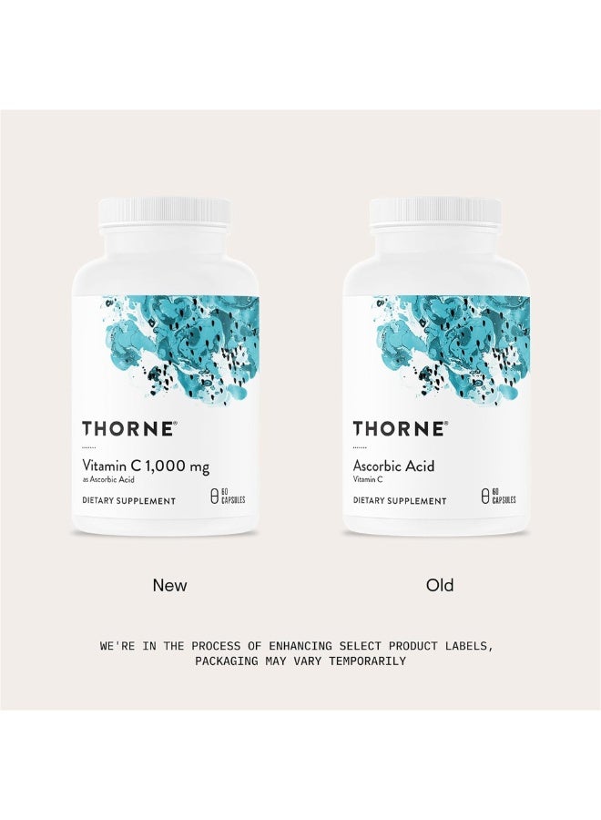 Thorne Vitamin C 1,000 mg - as Ascorbic Acid - Dietary Supplement - 60 Capsules - Image 3