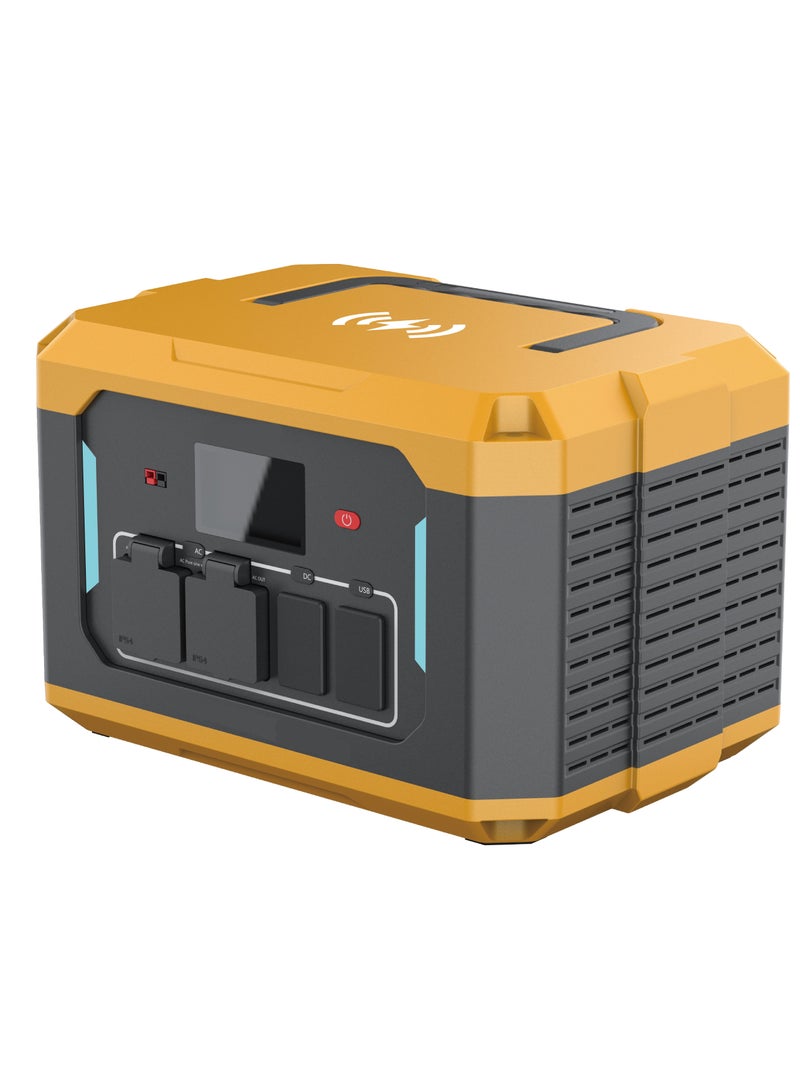 Generic FFD CEA Battry Portable Power Station 480WH Generator 500W LiFePO4 Battry 2 AC Outlet, 2 USB QC3.0port Bettry Power Generator Free 2 Usb PD Ports Portable Generator with Two LED Light  - Image 1