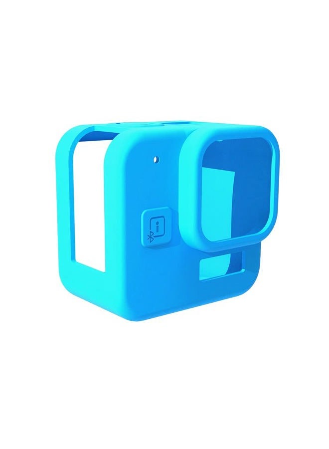 Silicone Case for GoPro Hero 11 Black Mini Tempered Glass Lens Protector Protective Film Cover for GoPro11 Mini Accessories (Blue Case) - Image 1