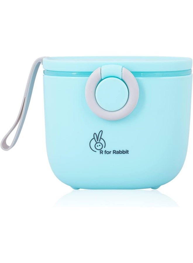 أر فور رابيت صندوق وجبات الطعام الأول من السيليكون للأرنب للأطفال، صندوق حاوية مسحوق الحليب متعدد الوظائف للأطفال 210 جم (أزرق) - Image 1