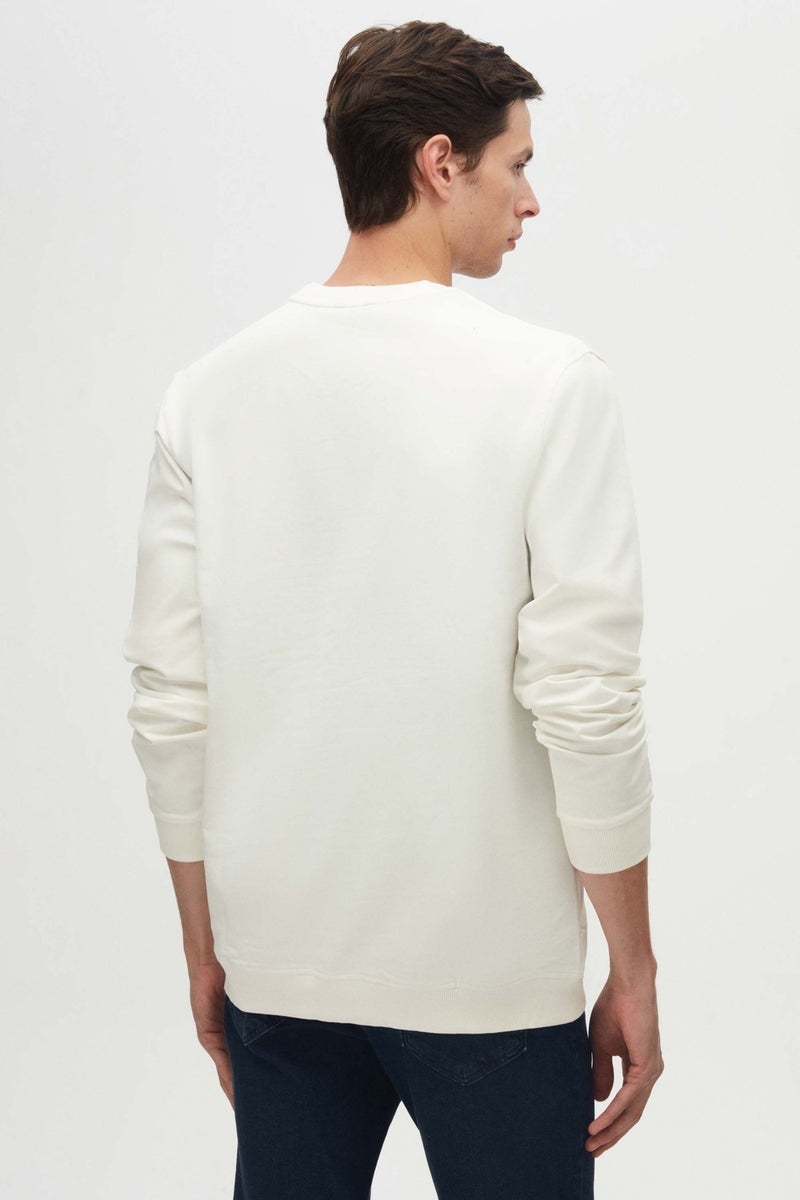 twn Relaxed Fit Ecru Embroidered Sweatshirt  - Image 4