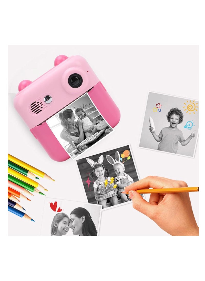 Generic Instant Camera, 50MP 1080P 16x Digital Zoom Digital Video Cameras, 2.4 Inch HD IPS Eye Caring Screen  Instant Print Camera For Travel, Christmas Birthday Gifts  - Image 3