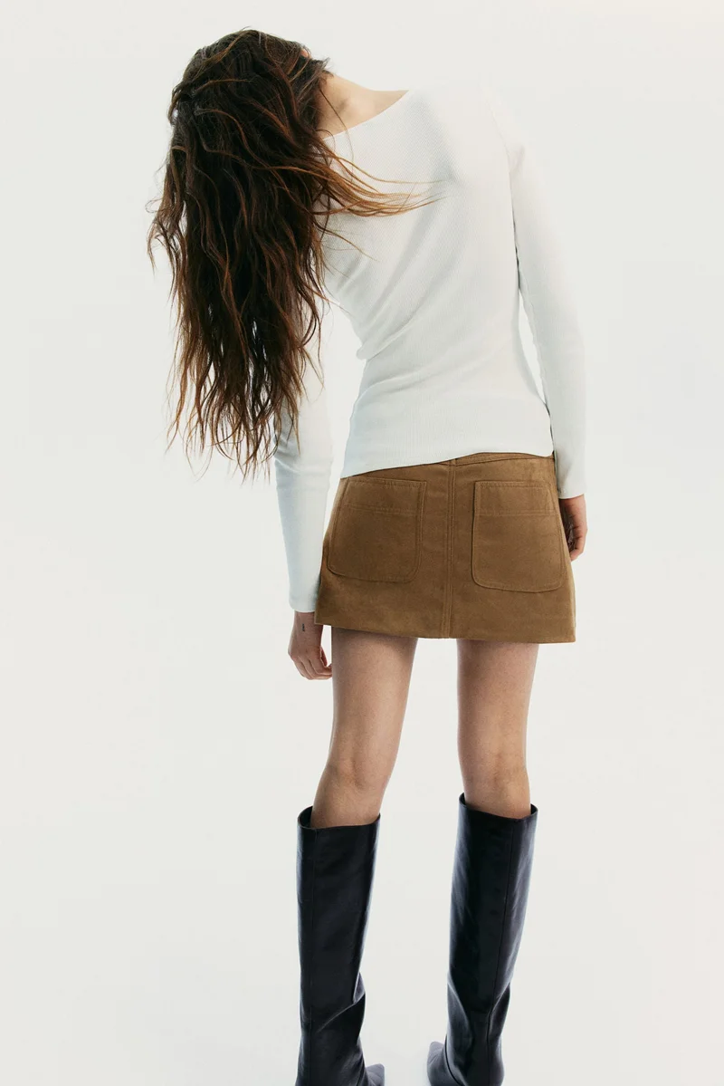 H&M Ribbed cut-out top