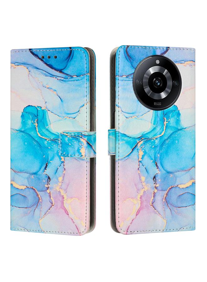 S-TOP Case For Realme 11 Pro/11 Pro+ Painted Marble Pattern Leather Phone Case - Image 1