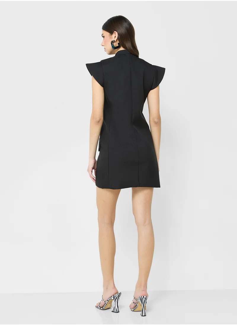 Ginger Plunge Neck Shift Dress