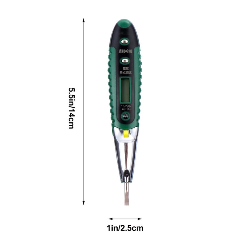 قلم اختبار الجهد الرقمي AC DC مع ضوء LED لاختبار الكهرباء دون تلامس - Image 3