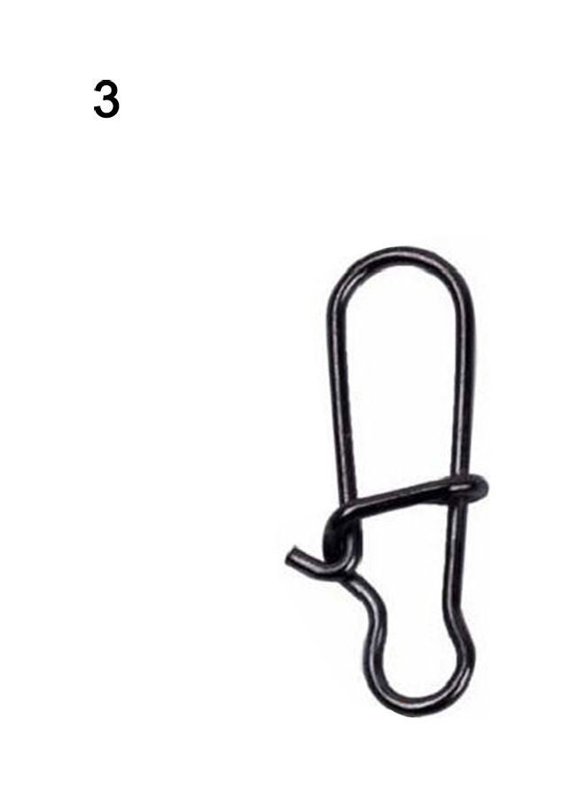 نيبمينينت 100 حلقة ربط موصلة ذات مشبك سريع الإغلاق وخطافية الشكل مصنوعة من الستانلس ستيل وشديدة التحمل لصيد الأسماك 20 x 10 20سم - Image 1