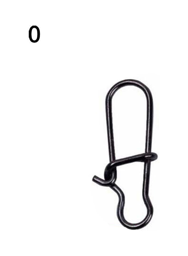 نيبمينينت 100 حلقة ربط موصلة ذات مشبك سريع الإغلاق وخطافية الشكل مصنوعة من الستانلس ستيل وشديدة التحمل لصيد الأسماك 20 x 10 20سم - Image 4