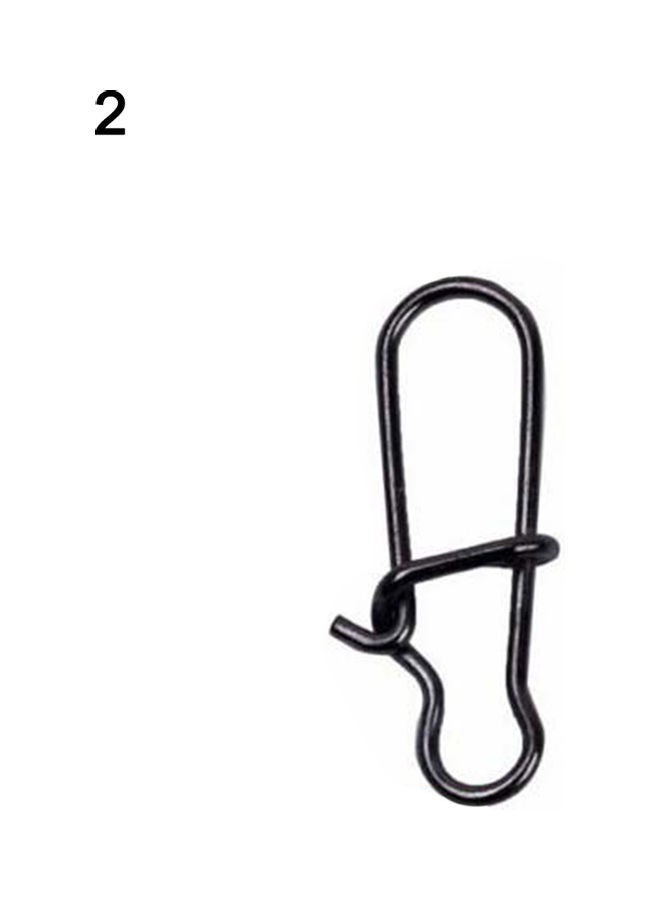 نيبمينينت 100 حلقة ربط موصلة ذات مشبك سريع الإغلاق وخطافية الشكل مصنوعة من الستانلس ستيل وشديدة التحمل لصيد الأسماك 20 x 10 20سم - Image 5