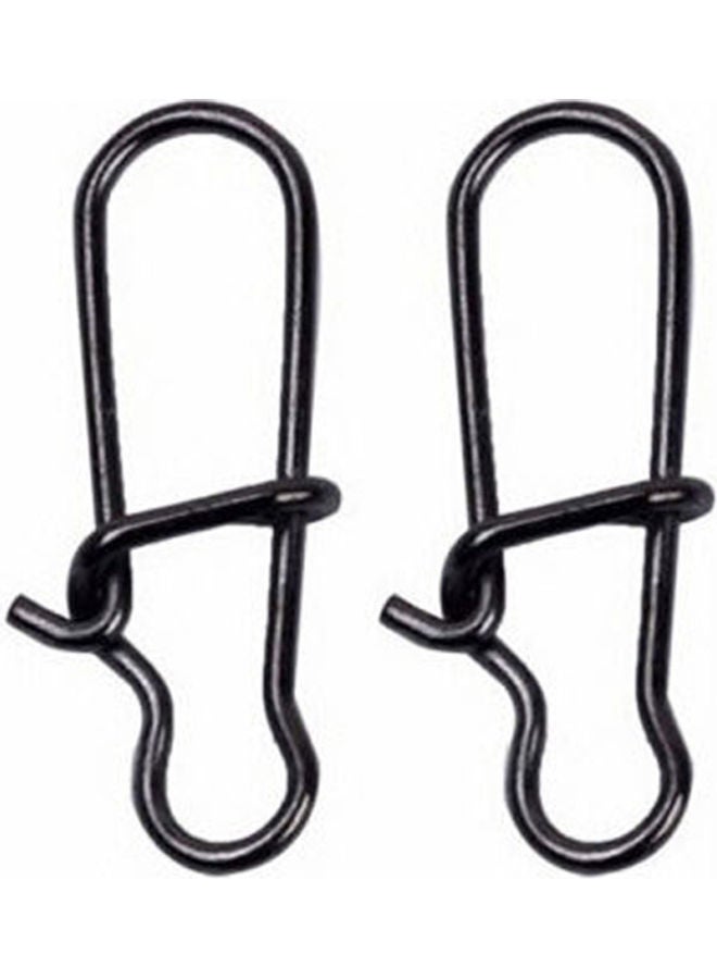 نيبمينينت 100 حلقة ربط موصلة ذات مشبك سريع الإغلاق وخطافية الشكل مصنوعة من الستانلس ستيل وشديدة التحمل لصيد الأسماك 20 x 10 20سم - Image 2