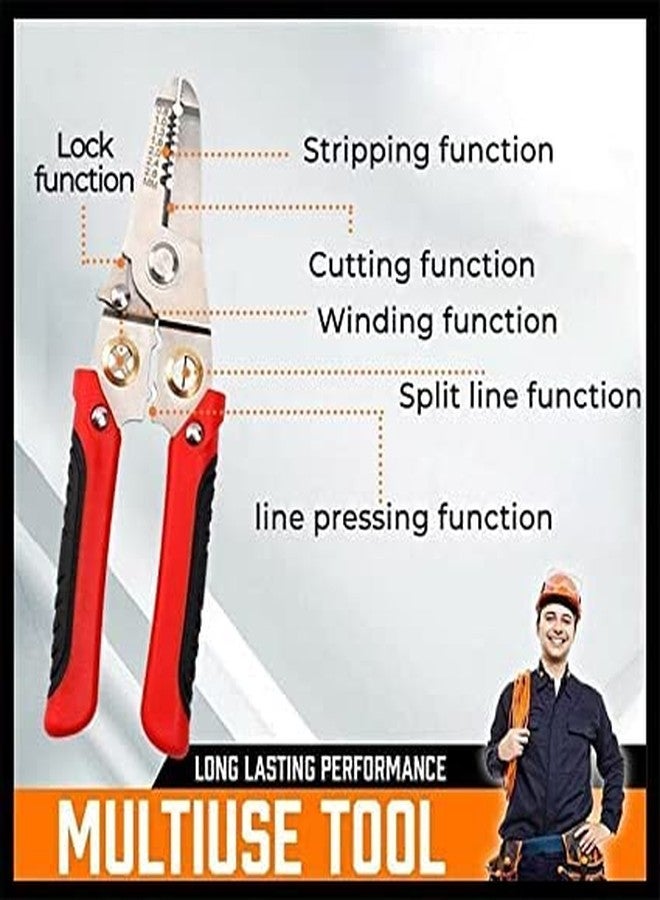 Tusig® Multifunctional 7 in 1 Wire Stripper Tool Cable Cutter Clamp Multifunction Handle Stripping Pliers Wire Stripper Plier Diameter - Image 5