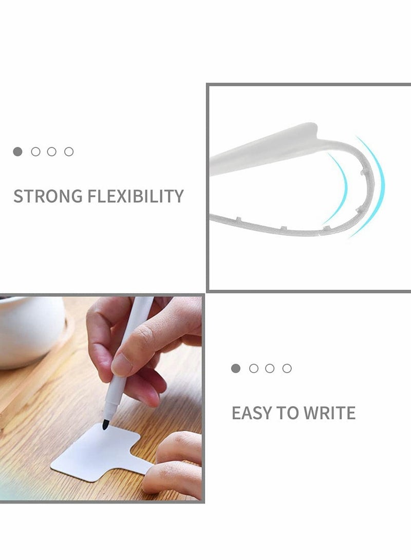 Excefore Plastic Plant Labels, T-Type Colorful Waterproof Garden Tag, Plant Nursery Labels Pot Marker Garden Stake Tags (100 Pcs, 5 * 10 cm) - Image 5