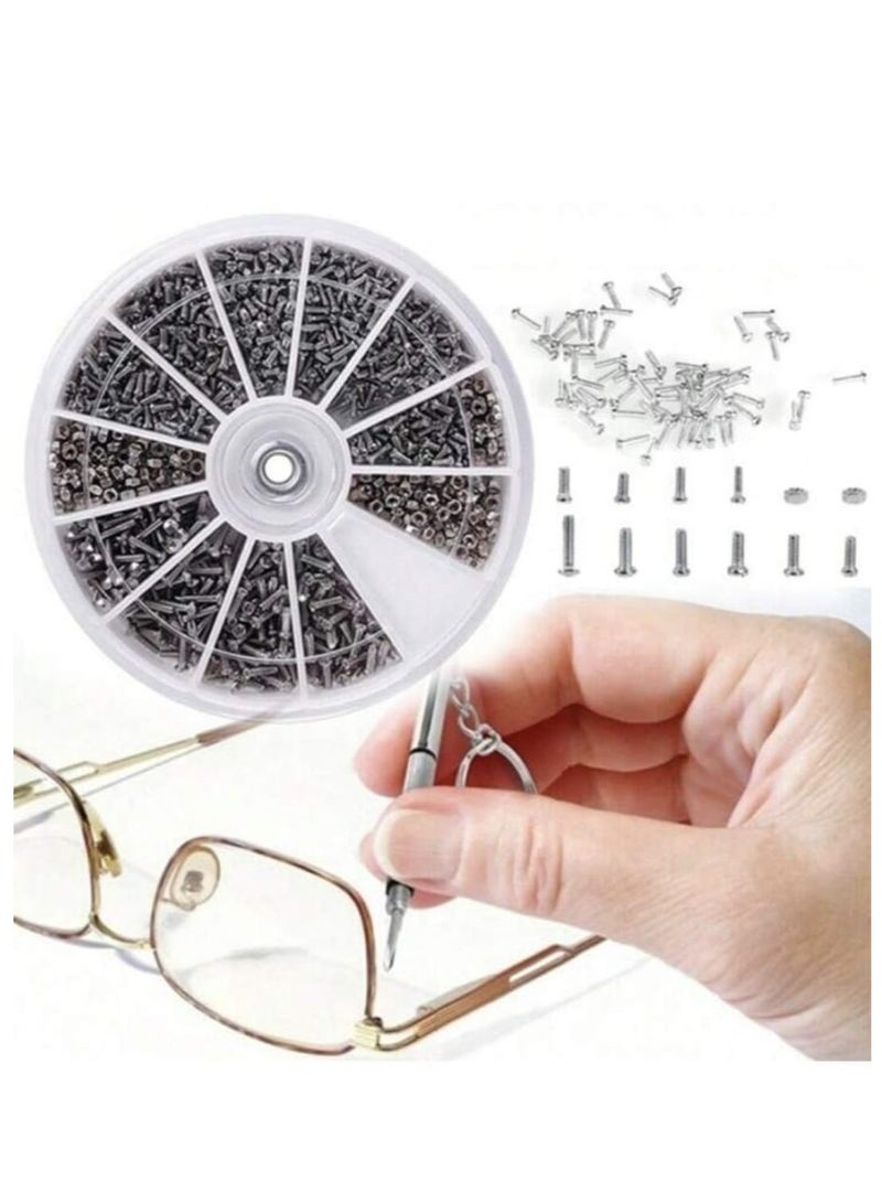 12 Kinds of Spare Parts Tools, Assorted Small Screws and Nuts for Watch Glasses, Assorted Spare Parts  - Image 1