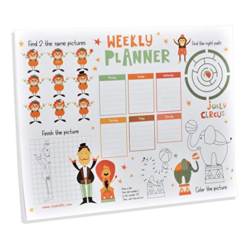 COI The Circus Collection Planner/Unique Full of Activity and to Do List Weekly Notepad for All Your Home Work Kids Planning Writing Notes - Image 2