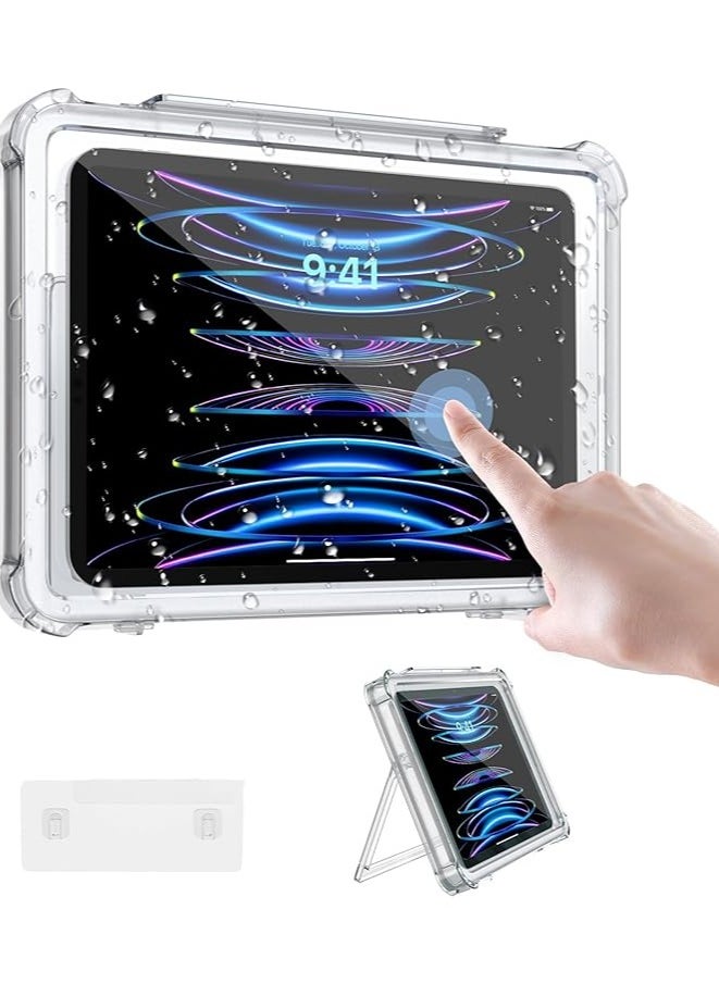 erorex - iPad Waterproof Shower Holder, iPad Stand Wall Mount with Touchable Anti-fog Screen, Up to 11", 360°Rotation Bathroom Tablet Case Mount Shelf, Fit for iPad 10/Pro 11 - Image 1