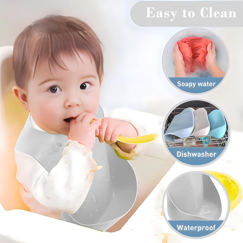 MIICASA Silicone Baby Feeding Set,Miicasa Baby Led Weaning Supplies Kit With Suction Bowl & Car Plate, Bib, Spoon, Fork, Cup - Food-Grade Silicone, Dishwasher-Safe, No BPAs - For 3+ Months - Image 2