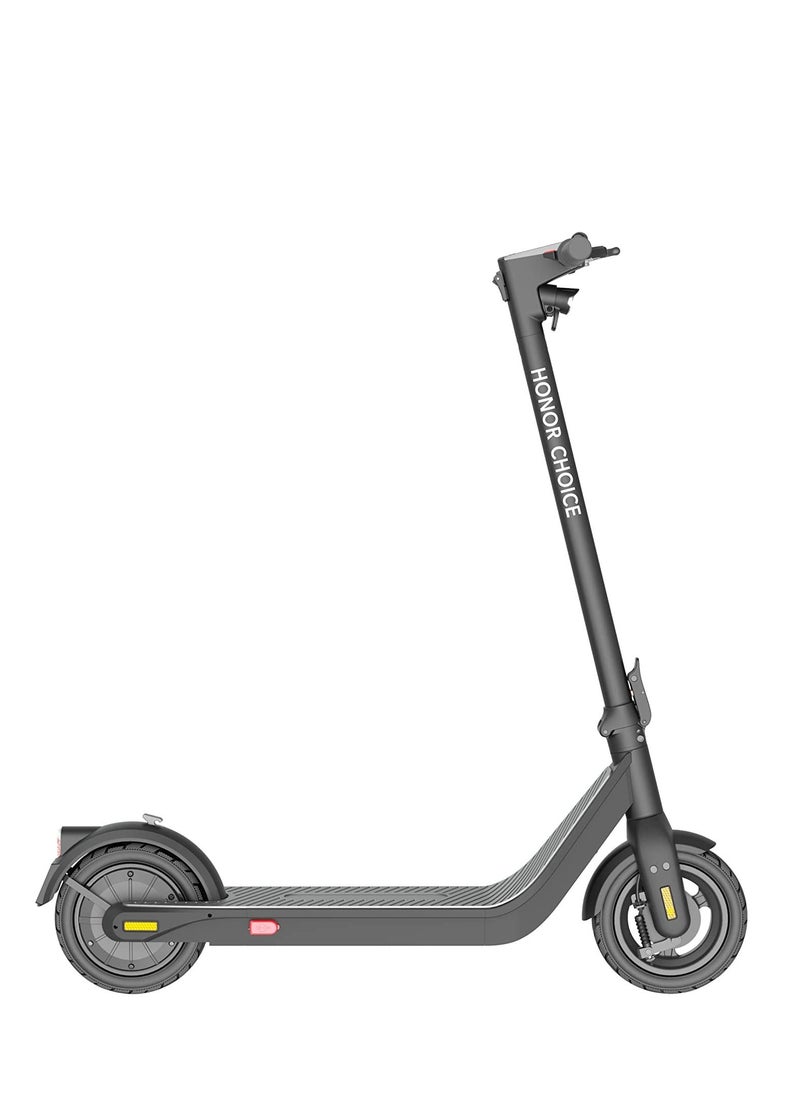 Honor Choice Electric Scooter, High-horsepower rear-wheel drive motor, 10inch Pneumatic tires with BMS & Energy recovery system, Max Range 35km - Black Color