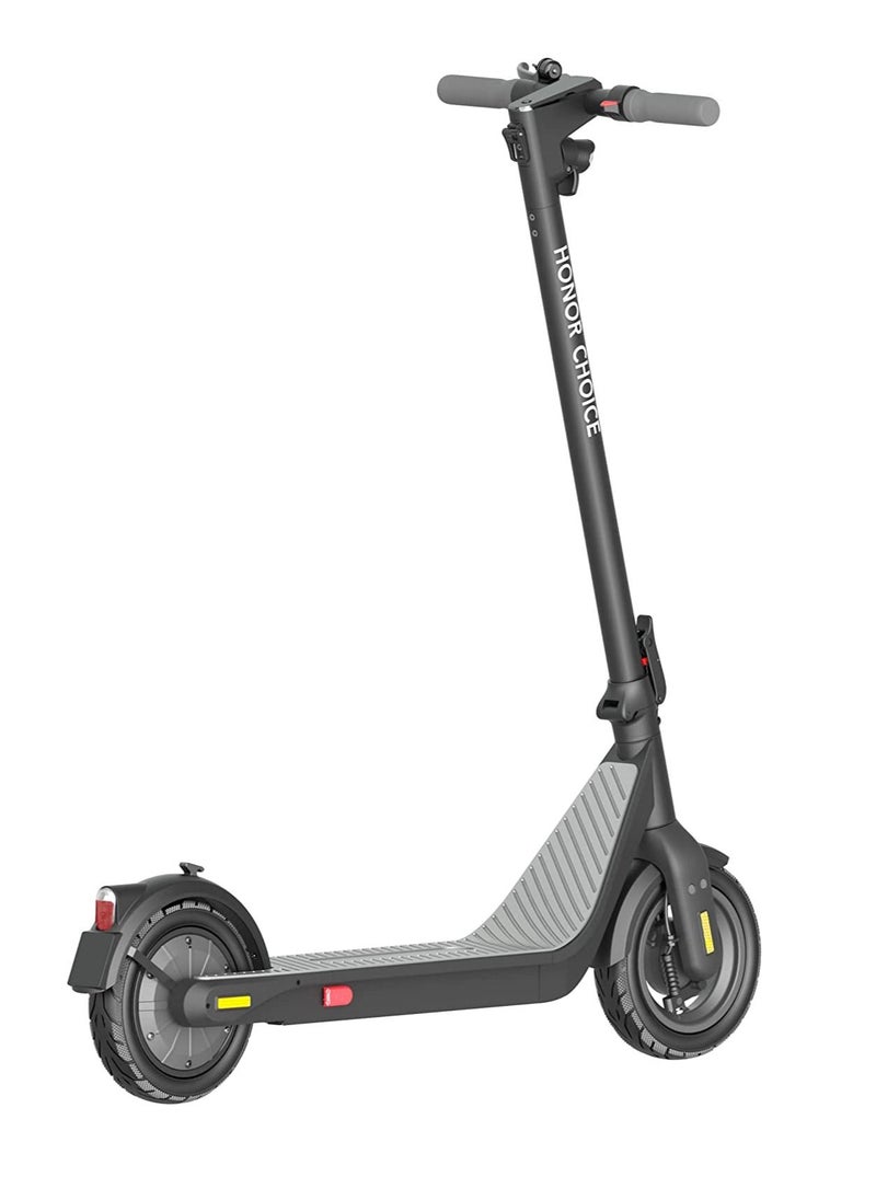 Honor Choice Electric Scooter, High-horsepower rear-wheel drive motor, 10inch Pneumatic tires with BMS & Energy recovery system, Max Range 35km - Black Color