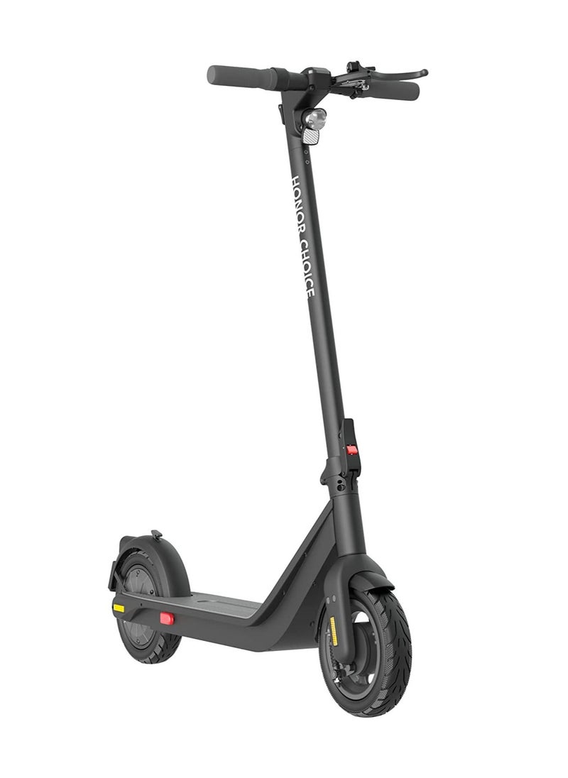 Honor Choice Electric Scooter, High-horsepower rear-wheel drive motor, 10inch Pneumatic tires with BMS & Energy recovery system, Max Range 35km - Black Color