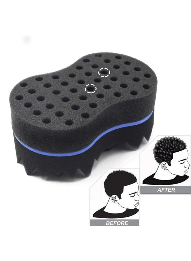 RioRand Hair Sponge Magic Barber Twist Curl Brush Sponge Dreads Locking Afro Coil Comb（Blue 4.5 Inch (Pack of 1) - Image 2