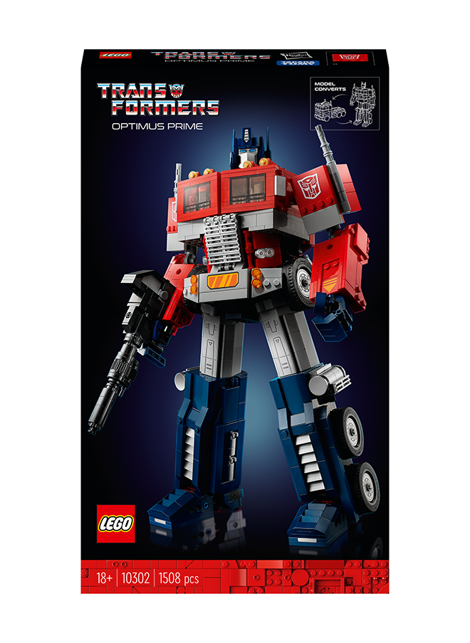 LEGO Icons Optimus Prime 10302 Building Kit for Adults; Build a Collectible Model of a Transformers Legend; A Gift Idea for Transformers Fans; An Immersive Project for You (1,508 Pieces)