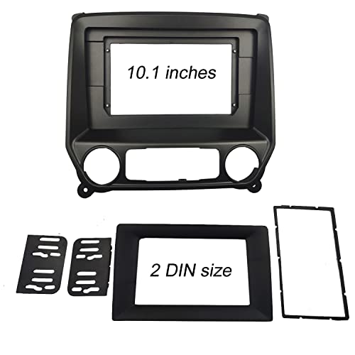 DKMUS Radio Stereo Bezel for Chevrolet Silverado 2014+ GMC Sierra 2014+ Dash Installation Mount Trim Kit Fits 10.1" and Double Din - Image 2
