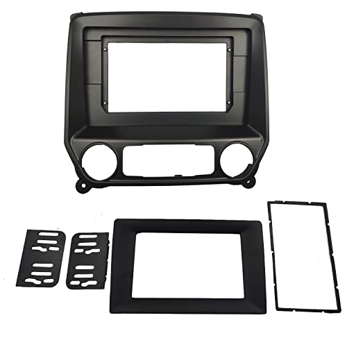 DKMUS Radio Stereo Bezel for Chevrolet Silverado 2014+ GMC Sierra 2014+ Dash Installation Mount Trim Kit Fits 10.1" and Double Din - Image 1