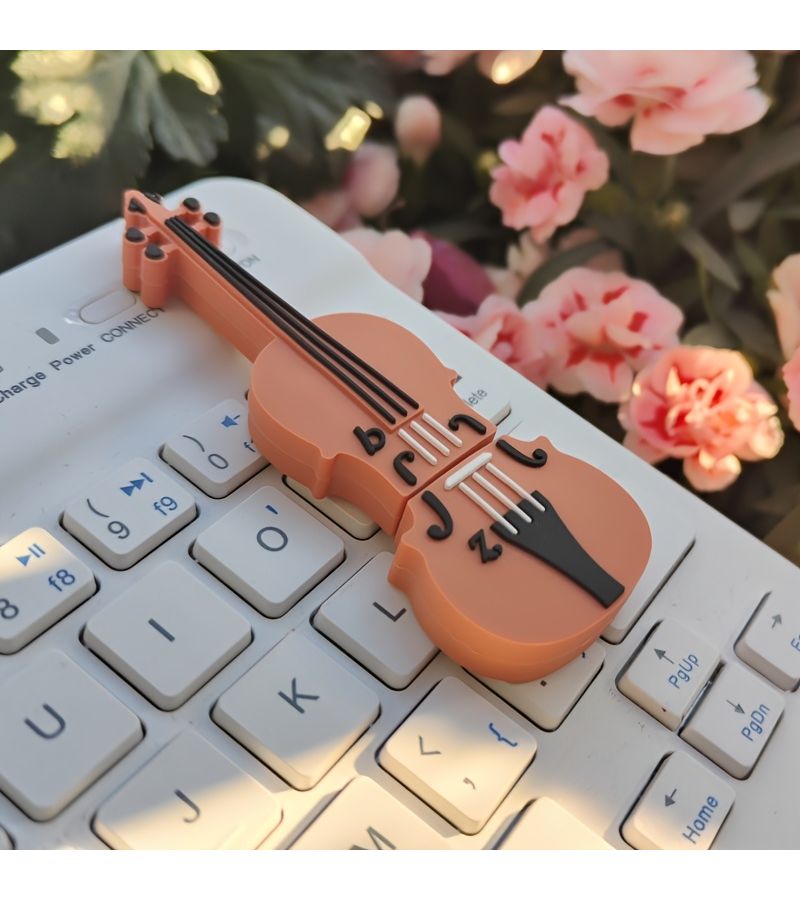 محرك فلاش USB سعة 8 جيجابايت على شكل كرتون كمان، عصا ذاكرة عصرية ولطيفة - Image 4
