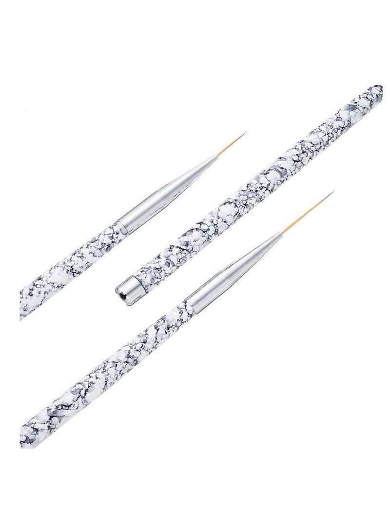 Y&D Professional Nail Art Liner, 3PCS Brush Painting Acrylic Brushes Striping for Short Strokes, Blending, Elongated Lines  - Image 2