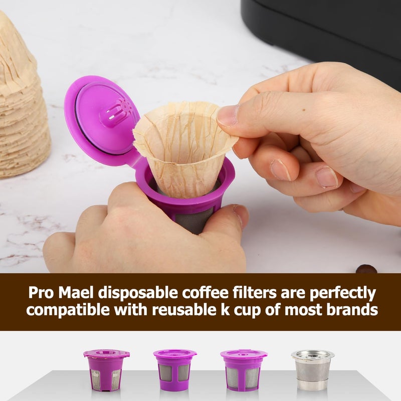 Pro Mael 360 Count Disposable K Cup Filters, Coffee Filter Paper for Keurig Brewers Single Serve 1.0 and 2.0, Use with Reusable K Cup Pods (Natural Unbleached) - Image 2