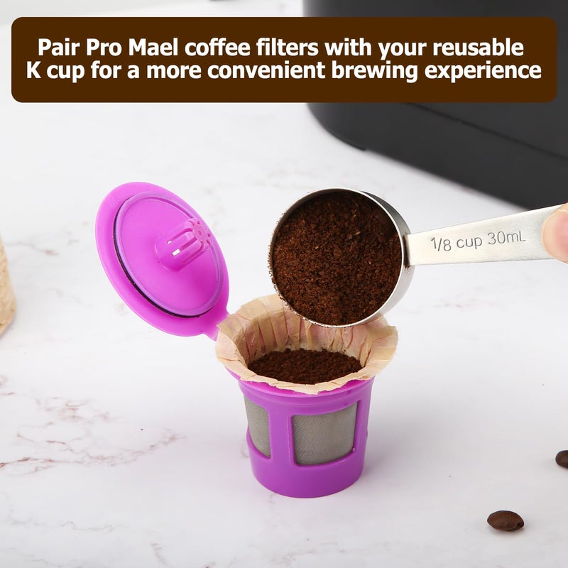 Pro Mael 360 Count Disposable K Cup Filters, Coffee Filter Paper for Keurig Brewers Single Serve 1.0 and 2.0, Use with Reusable K Cup Pods (Natural Unbleached) - Image 3