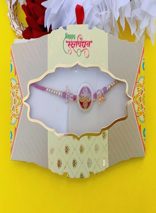 Sesonby Bhai Bhabhi Rakhi With Roli Chawal Pearl Moli Thread Rakhi For Brother kids boys and girls #R167 - Image 3