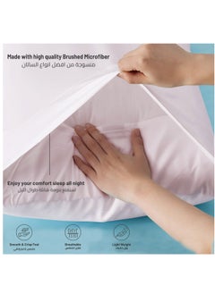 Donetella Microfiber Pillowcases 2-Pcs Soft Pillow Cover With Envelope Closure (Without Pillow Insert),Lavender  - Image 5