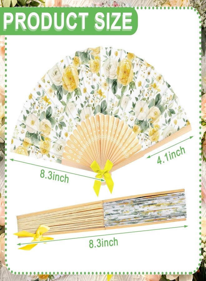 Roowest 36 Pcs Floral Folding Hand Fan Bulk Vintage Floral Tea Party Fans for Women Collapsible Fans for Wonderland Tea Party Favor Garden Baby Shower Bridal Wedding Bachelorette Supplies - Image 2