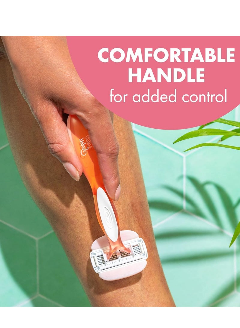 BIC Soleil Glide Disposable Razors for Women, 5 Blades With Shea Butter Moisture Bars For a Smooth Glide, 2 Piece Razor Set - Image 3