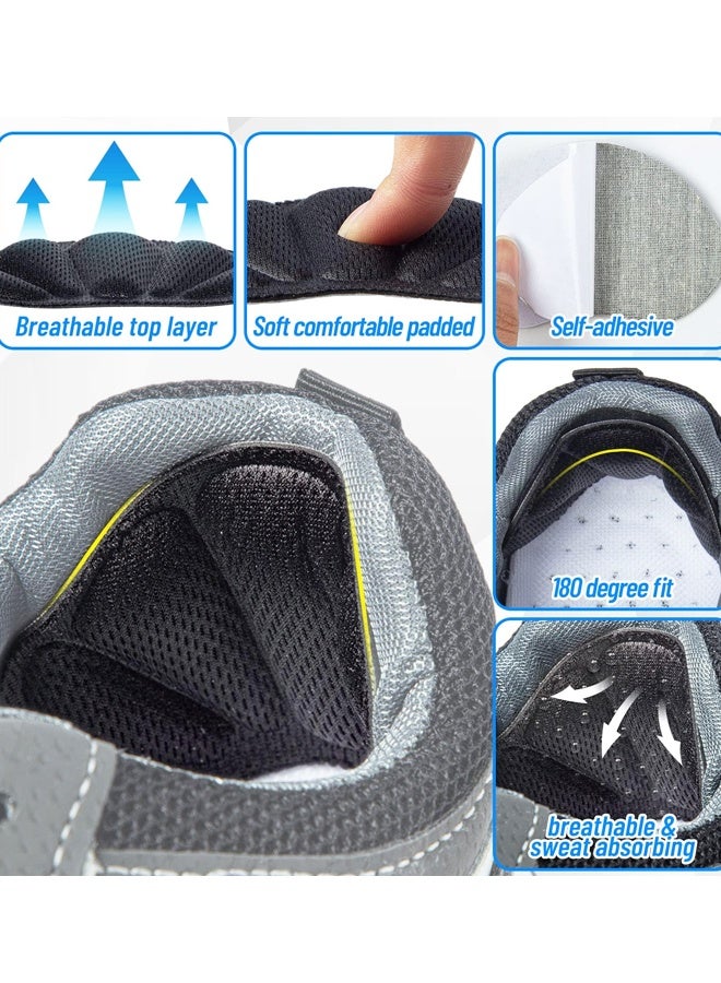 8PCS Black Self Adhesive Heel Cushion Inserts for Loose Shoes - Image 3