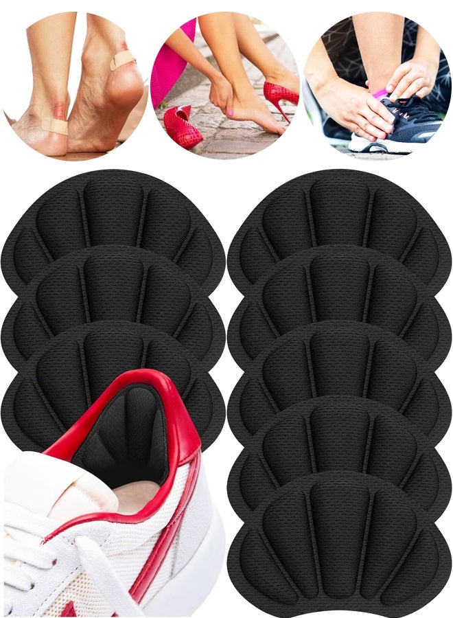 8PCS Black Self Adhesive Heel Cushion Inserts for Loose Shoes - Image 1
