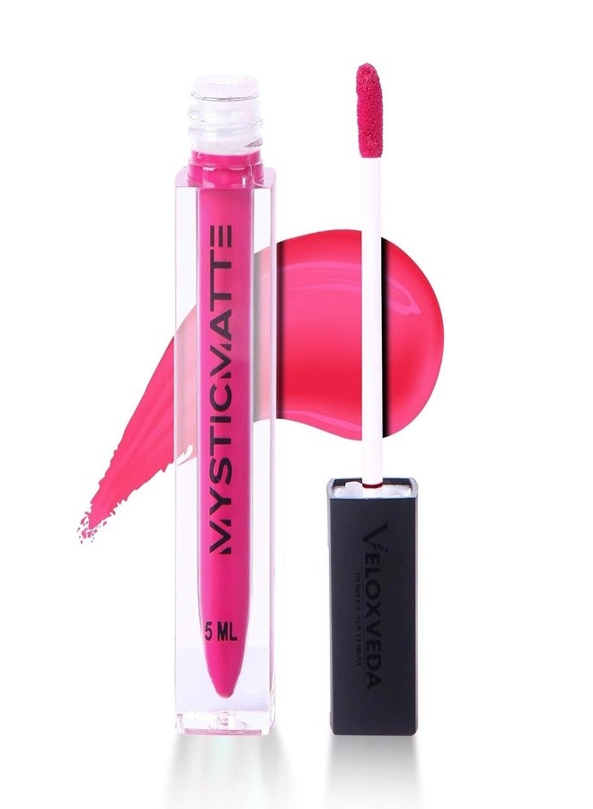 Veloxveda Mystic Matte Liquid Lipstick - Enchanting Romance (Shade-07), 5ml - Bold Magenta Pink, Long Lasting, Waterproof & Transfer-Proof - Image 2