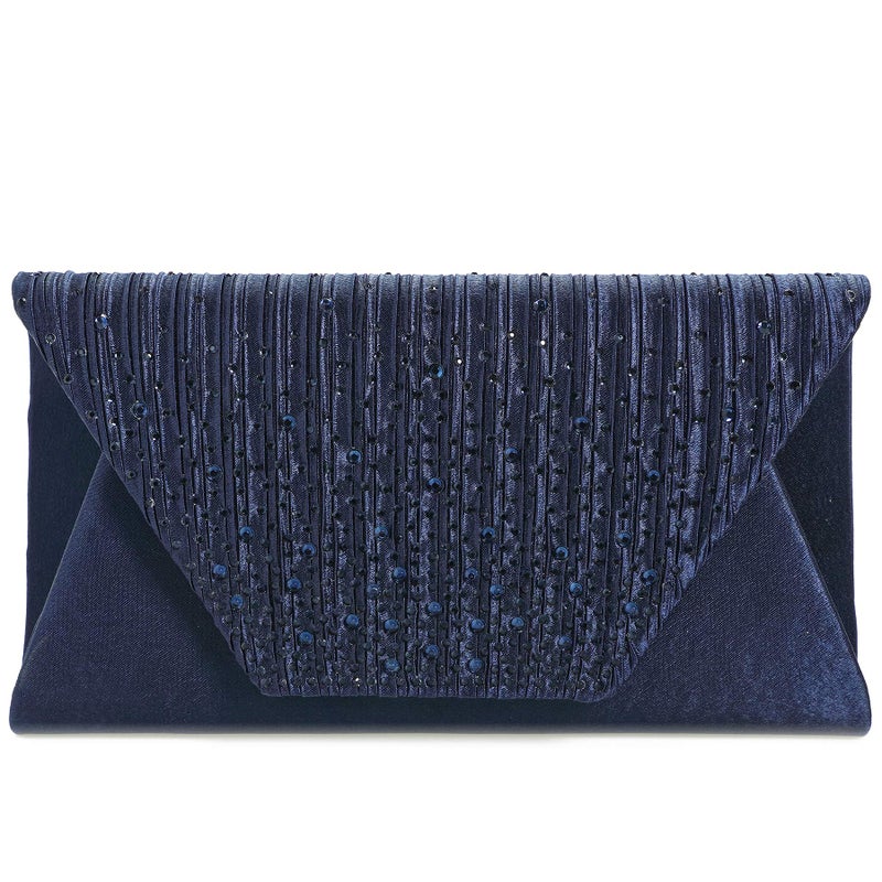 Mihawk clutches for women evening bag Envelope Handbag Party Bridal clutch purses for women wedding(Navy Blue) - Image 2