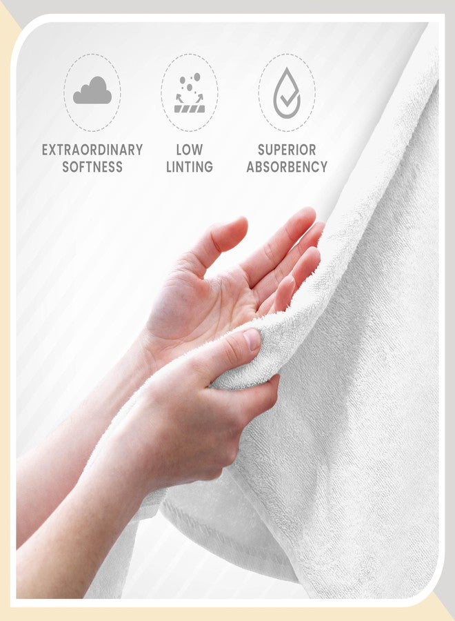 Martex 6-Piece Luxury 100% Cotton Towel Set | Quick Dry | Super Absorbent | Super Soft 100% Ringspun Cotton Towels | 2 Bath Towels | 2 Hand Towels | 2 Wash Cloths | White - Image 5