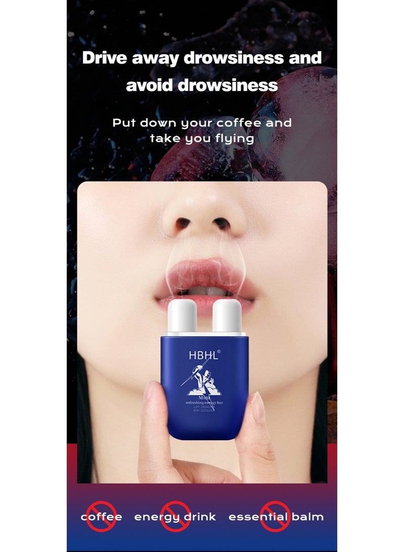 1pc Nasal Inhaler Stick with Dual-Hole Design - Strong Cool Mint Scent, Portable Essential for Freshness & Refreshment, Ideal for Fitness, Driving, Late-Night Tasks, And Overtime Work, Accessory, Sleek Design - Image 2