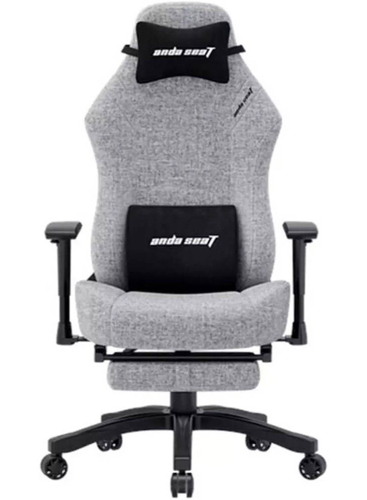 أندا سيت AndaSeat Luna Pro Gaming Chair, with Footrest, Fabric Linen Adjustable Backtilt, Gray | AD18T-44-G-F - Image 2