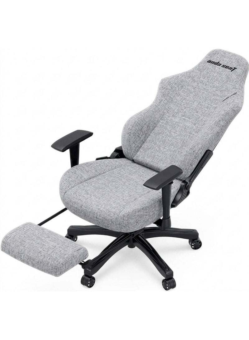 أندا سيت AndaSeat Luna Pro Gaming Chair, with Footrest, Fabric Linen Adjustable Backtilt, Gray | AD18T-44-G-F - Image 1