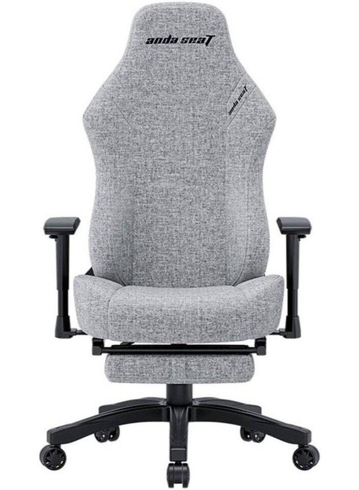 أندا سيت AndaSeat Luna Pro Gaming Chair, with Footrest, Fabric Linen Adjustable Backtilt, Gray | AD18T-44-G-F - Image 3