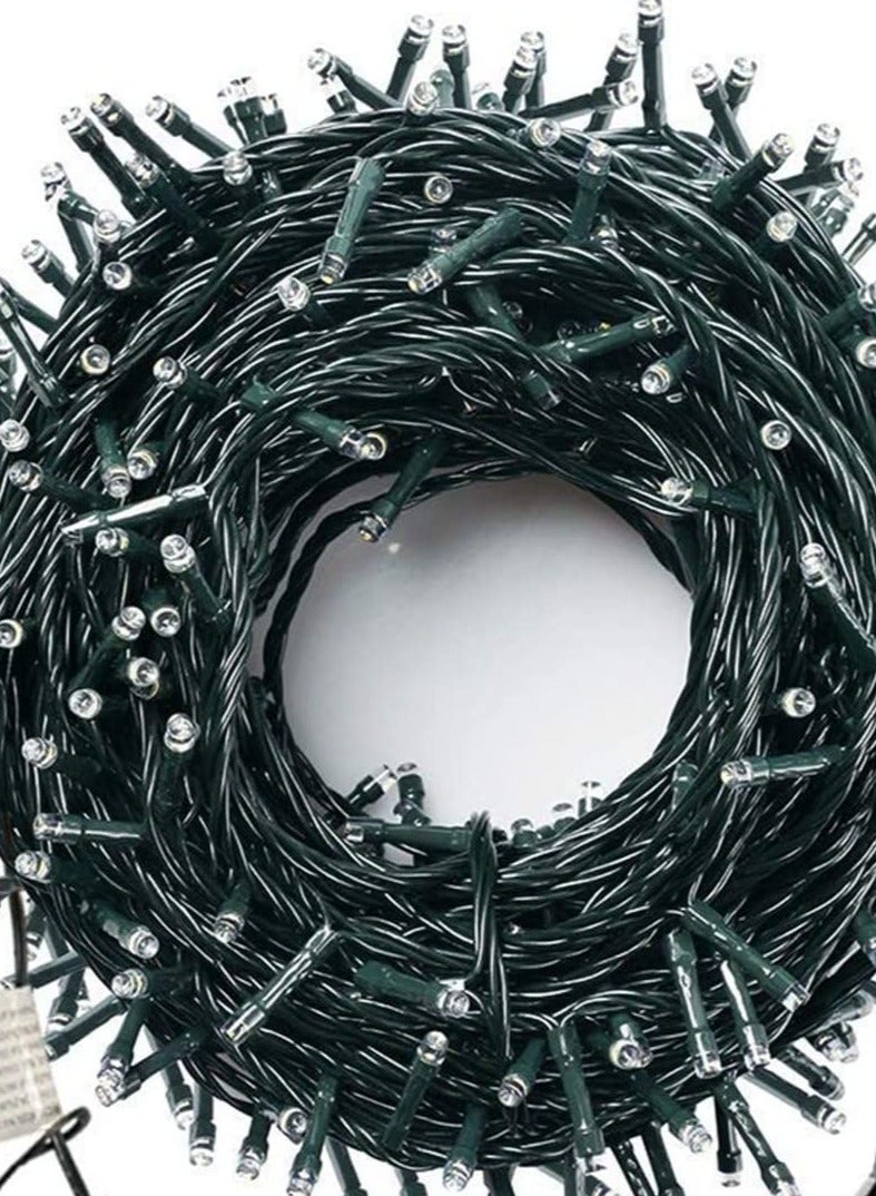 PAMEER Cool White 36ft 110 LEDs String Lights Black Wire Plug-in String Home Decorative Lights, LED Strip for Christmas EID Ramadan Diwali, and Wedding Parties Decoration Box Button Control 8 Modes  - Image 4