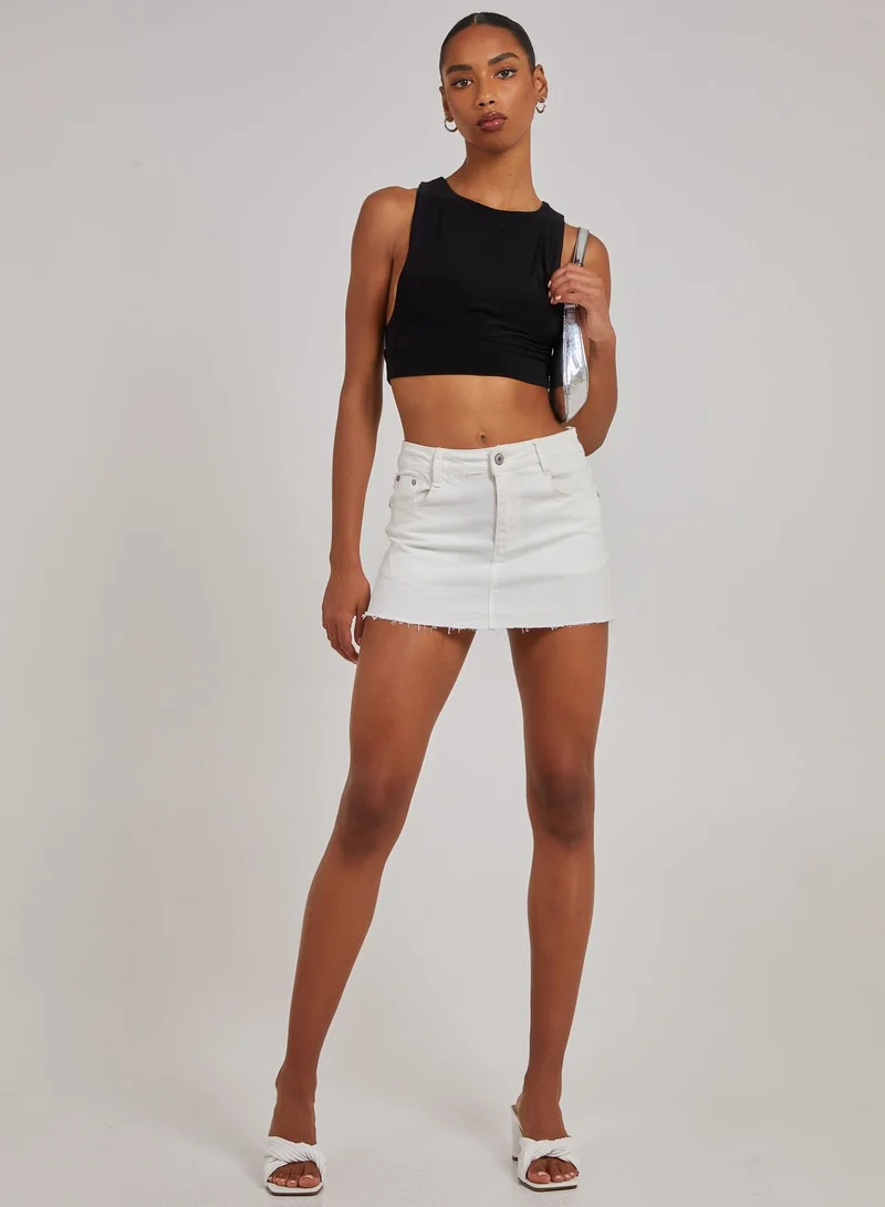 Pink Vanilla  Sleeveless Slinky Crop Top for Women | Best Price UAE