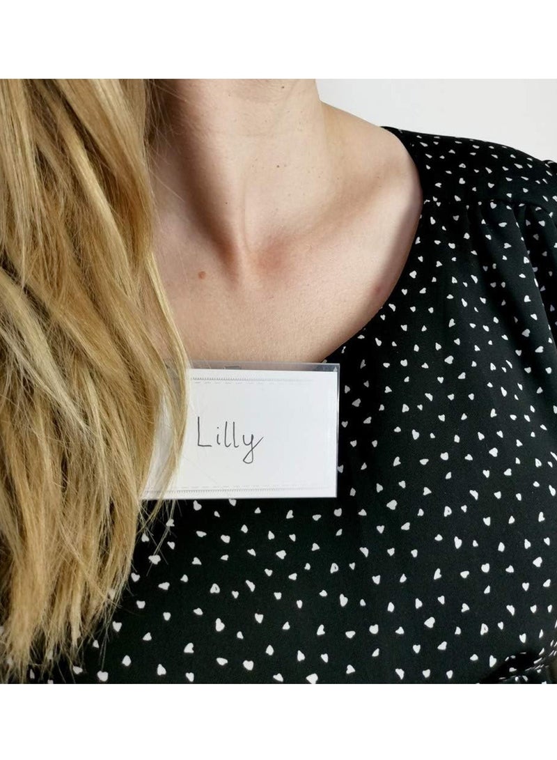 CLIPP 48-Piece Name Badge With Safety Pin Clip - Image 2