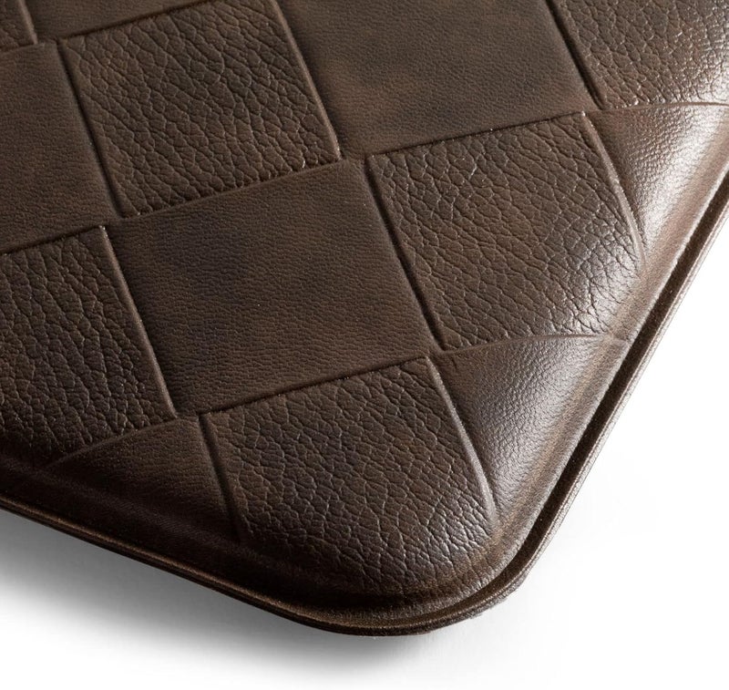 Home Dynamix Trenton Solace Traditional Diamond Textured Kitchen Mat, Espresso, 17"x32" - Image 4