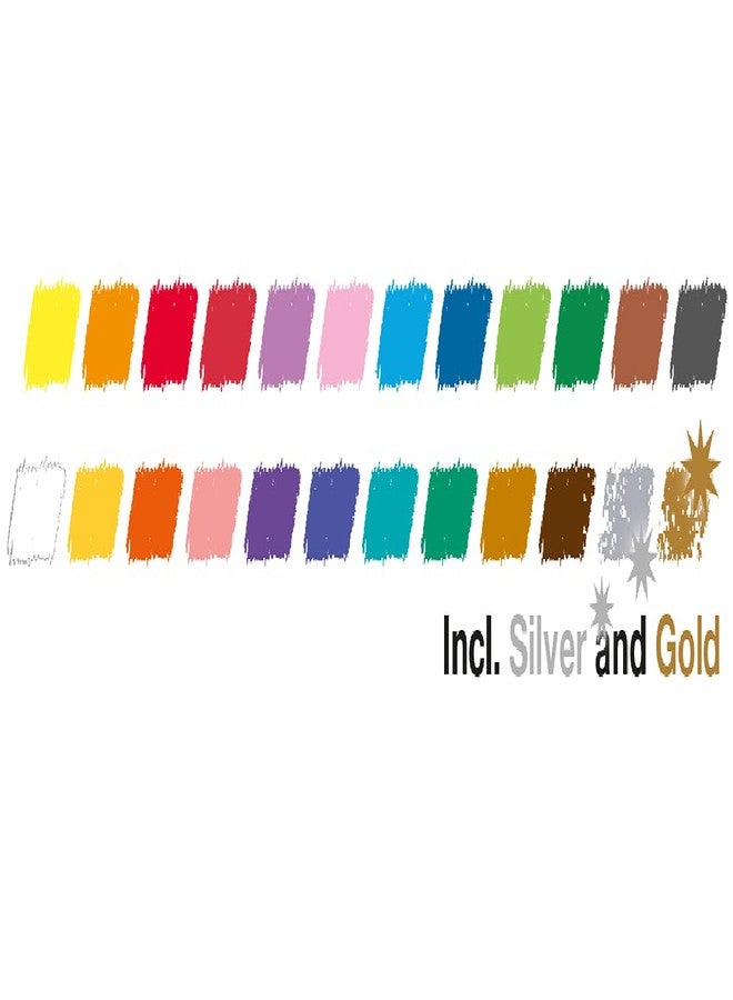 جولي أقلام رصاص ملونة كبيرة جدًا من Jolly X-Big Jumbo مثالية للعلاج الفني لذوي الاحتياجات الخاصة والمتعلمين في المراحل المبكرة؛ 24 قلم رصاص متعدد الألوان مع 6 أقلام تمييز نيون؛ مجموعة من 30 قلمًا - Image 2